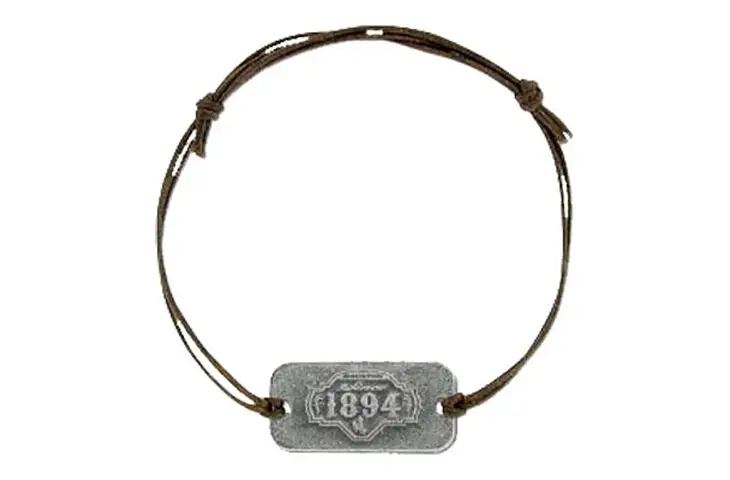 Brunton 1894 Leather Dog Tag Bracelet